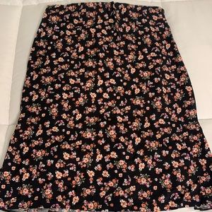 Black floral skirt
